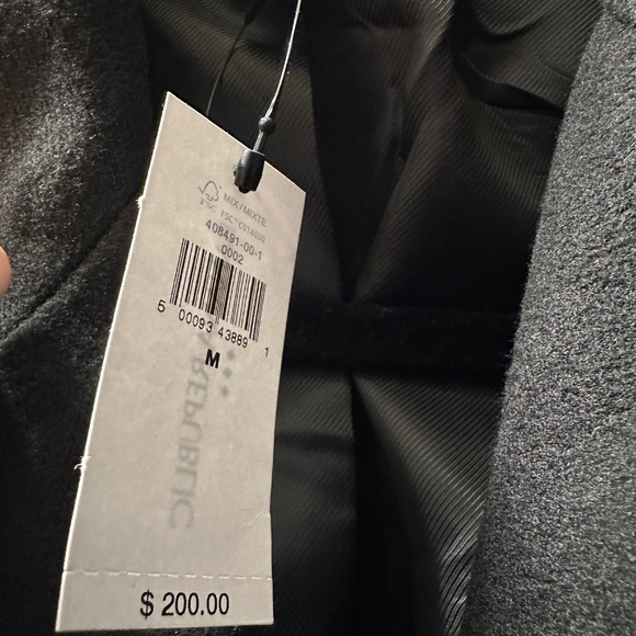 Banana Republic Tie-Waist Coat Jacket Black - Picture 5 of 6